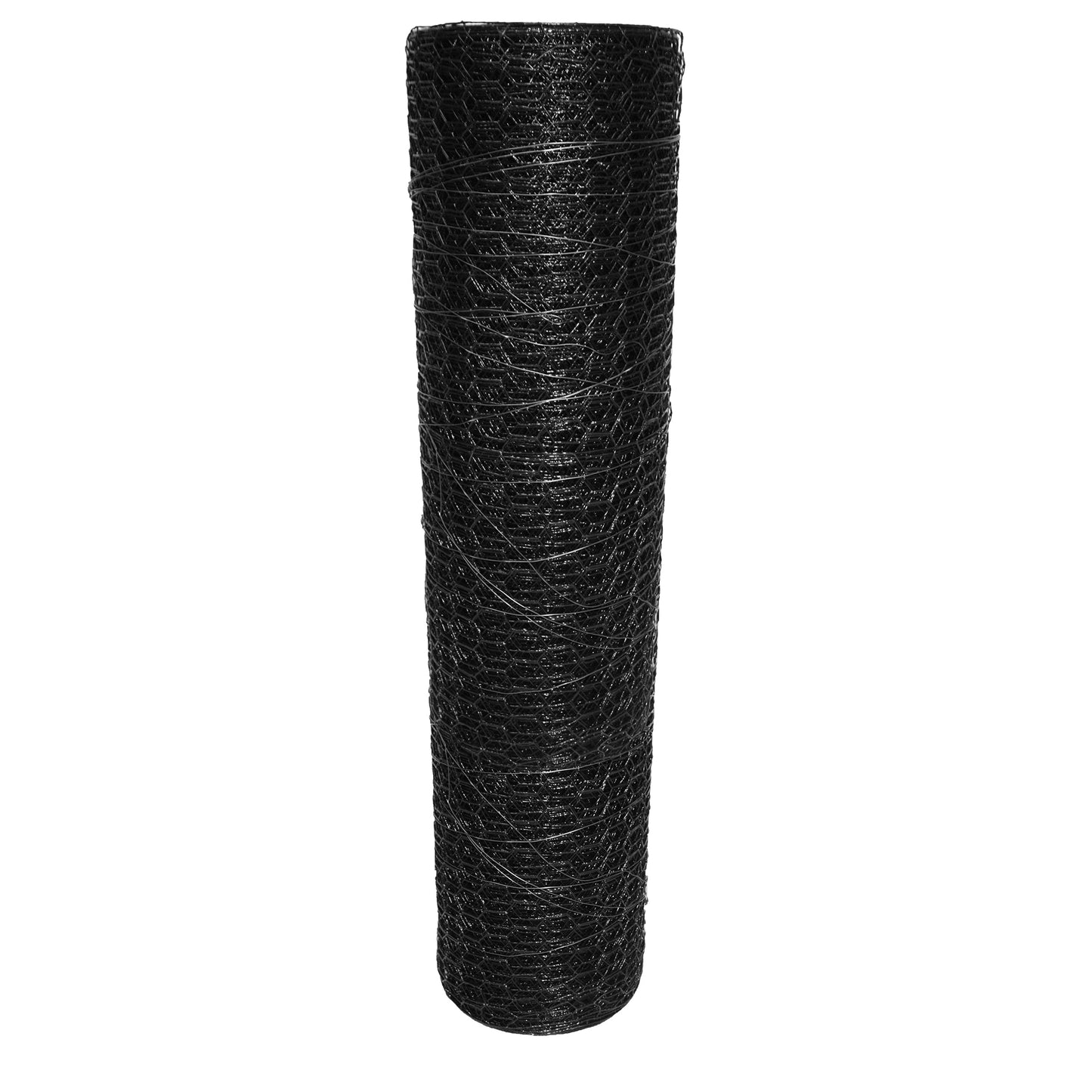 Acorn International 150-ft x 20-Gauge Black Galvanized Steel Chicken Wire Rolled Fencing with Mesh Size 1-in