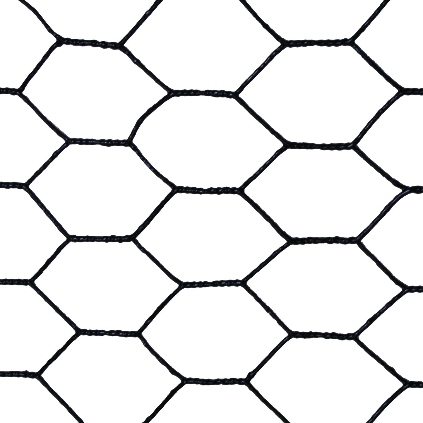 Acorn International Vinyl-Coated Steel Chicken Wire - 150 ft x 6 ft, 20-Gauge, Black