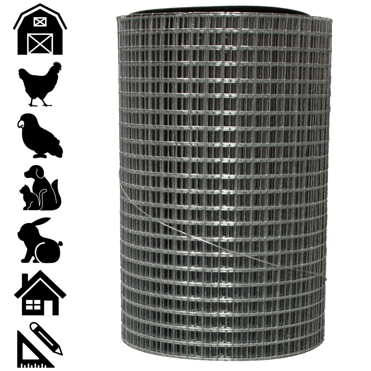 Acorn International 10-ft x 2-ft 19-Gauge Silver Rolled Fencing with Mesh Size 1/2-in x 1/2-in