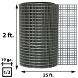 Acorn International 10-ft x 2-ft 19-Gauge Silver Rolled Fencing with Mesh Size 1/2-in x 1/2-in