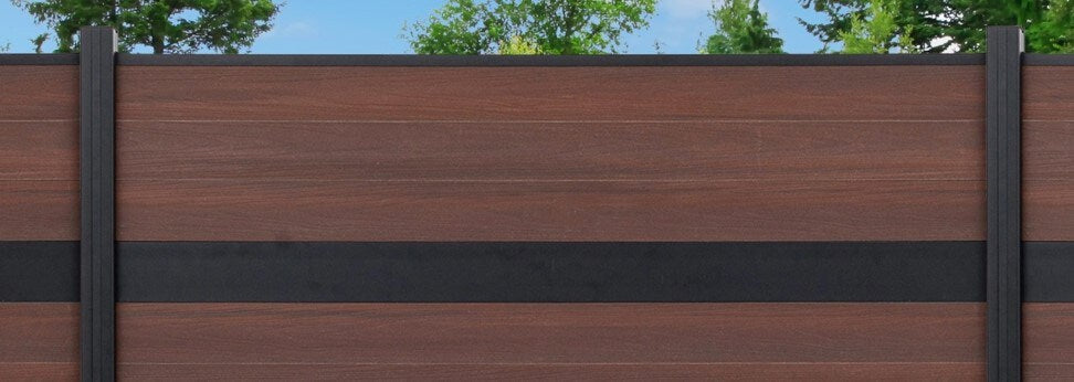 Infinity Euro 5"H x 71"W 5/8-in 6-ft H Black Aluminum Composite Fence Picket