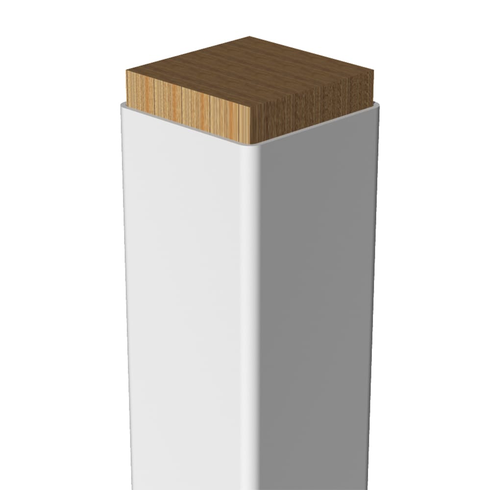 Freedom 4-in x 4-in x 4-ft White Vinyl Deck Post Sleeve