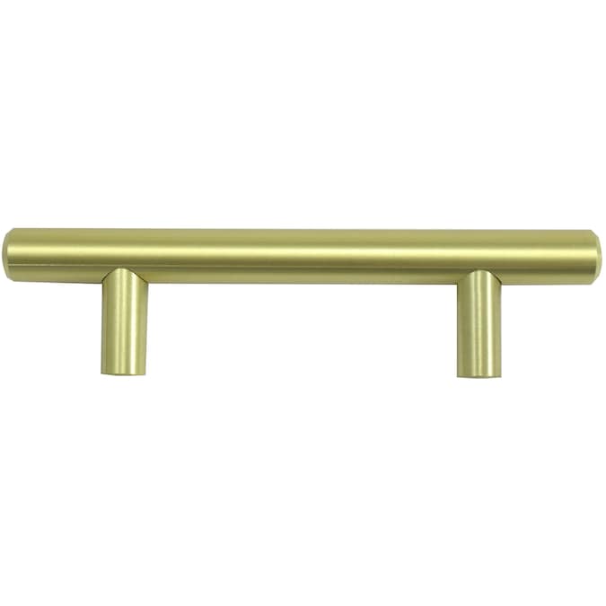 Laurey Melrose 3-in (76mm) Center to Center Satin Brass Cylindrical Bar Drawer Pull