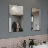 Croydex 15-in x 25-in Surface/Recessed Mount Silver Mirrored Soft Close Medicine Cabinet