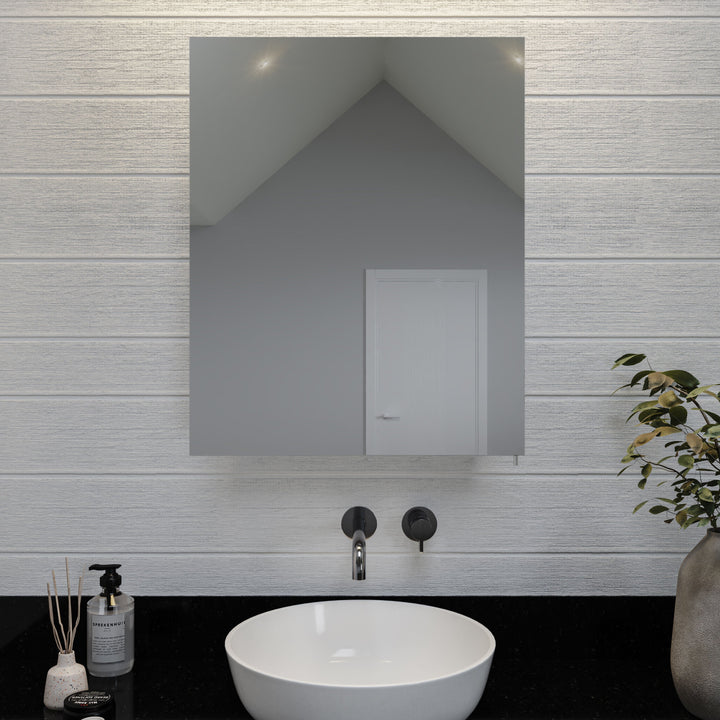 Croydex 24-in x 30-in Surface/Recessed Mount Silver Mirrored Soft Close Medicine Cabinet