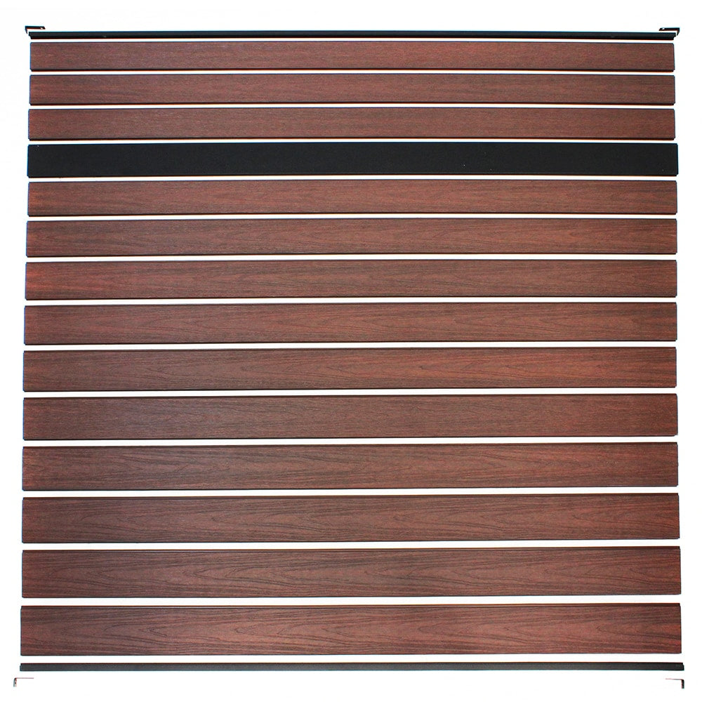 Infinity Euro 6-ft H x 6-ft W Black Rose Privacy Composite Fence Panel