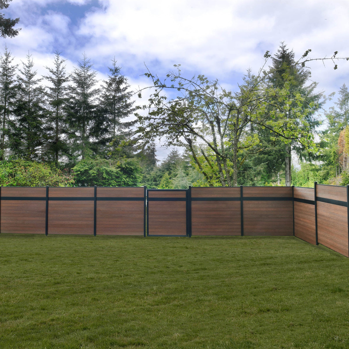 Infinity Euro 6-ft H x 6-ft W King Cedar Privacy Composite Fence Panel