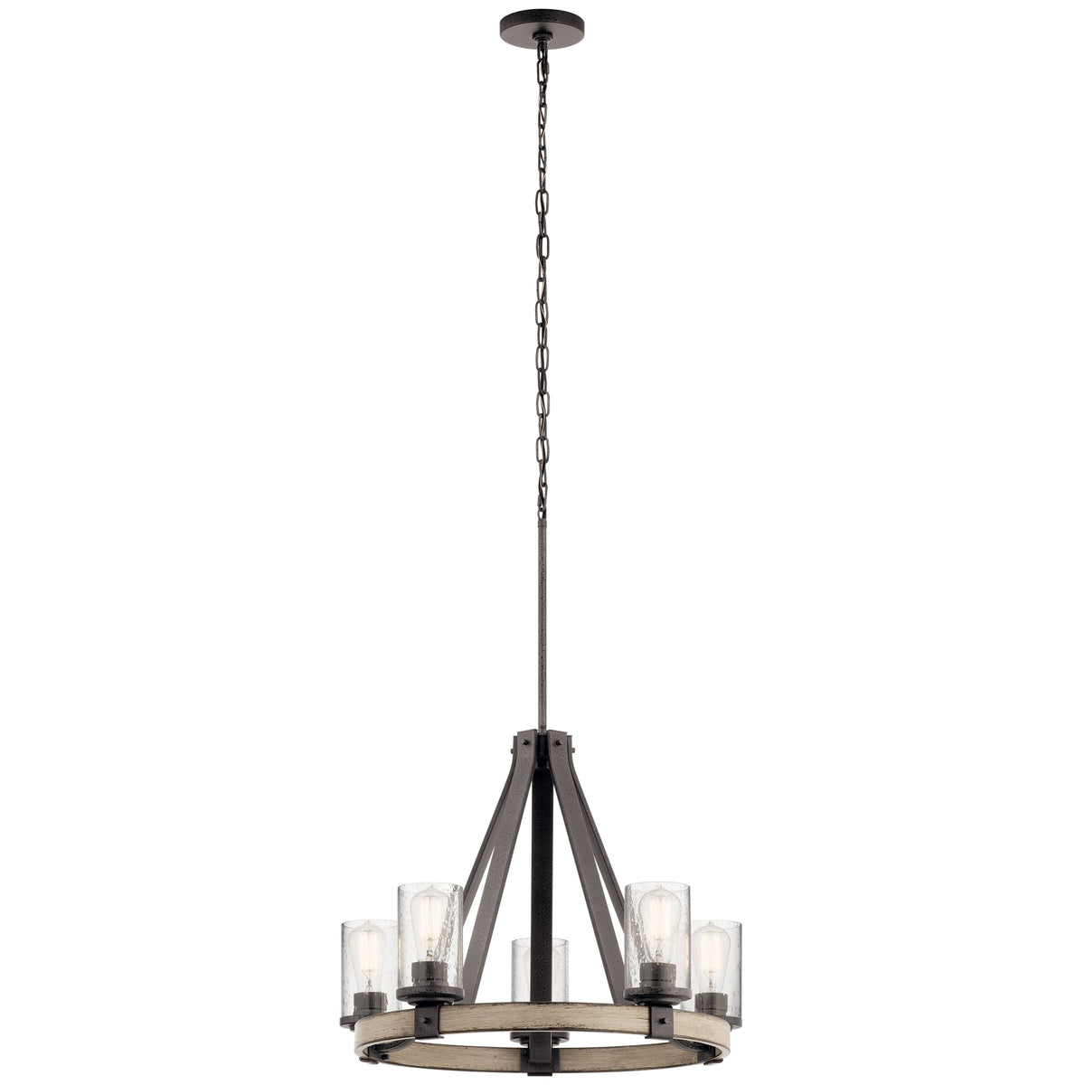 Kichler Barrington 5-Light Distressed Gray Rustic Chandelier
