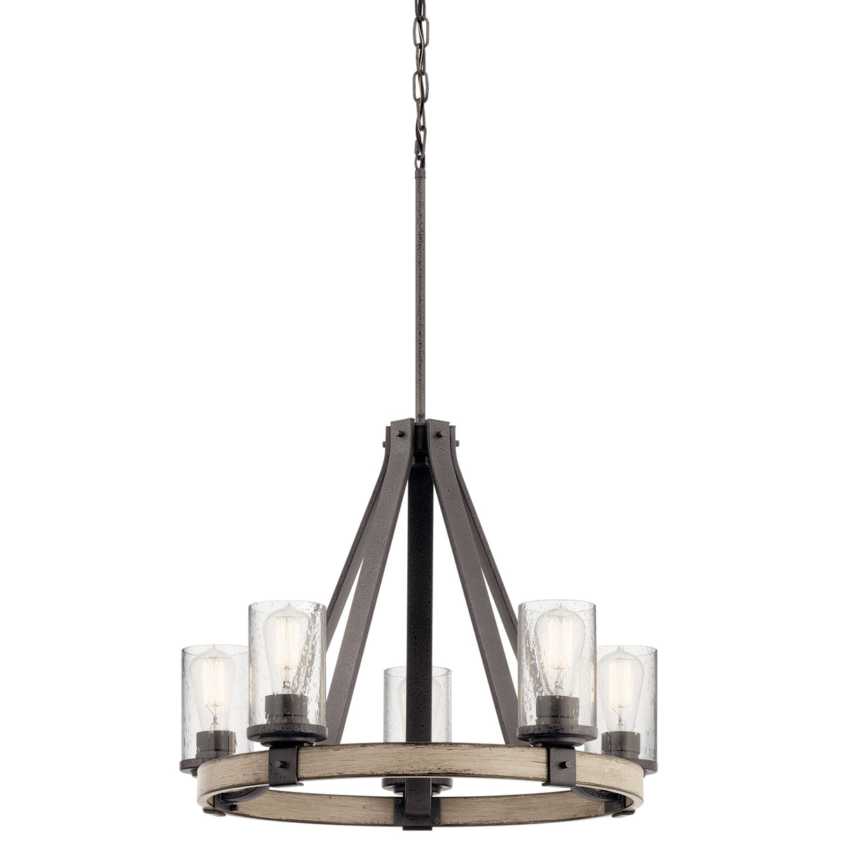 Kichler Barrington 5-Light Distressed Gray Rustic Chandelier