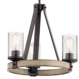 Kichler Barrington 3-Light Distressed Gray Rustic Chandelier