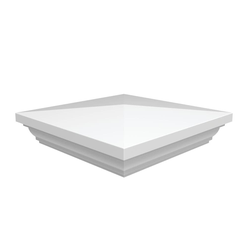 Freedom 5-in W x 5-in L White Vinyl Fence Post Top- Fits Common Post Measurement: 5-in x 5-in