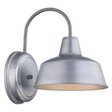 Portfolio Ellicott 10.75-in H Galvanized Dark Sky E26 Outdoor Wall Light