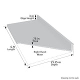 VT Dimensions Formica 6-ft 6319-FXRD Right-Hand Miter-Cut Laminate Kitchen Countertop with Integrated Backsplash (Cafe Azul Radiance)