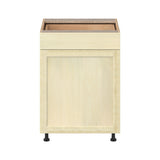 Project Source Omaha Unfinished 24-in W x 34.5-in H x 24.5-in D Unfinished Poplar 1-Drawer Base Ready To Assemble Cabinet (Recessed Panel Shaker Style)