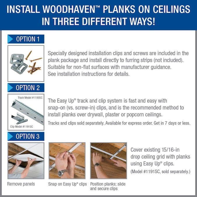 Armstrong Ceilings WoodHaven ceilings and walls Classic White Mdf Surface-mount Ceiling Plank Sample