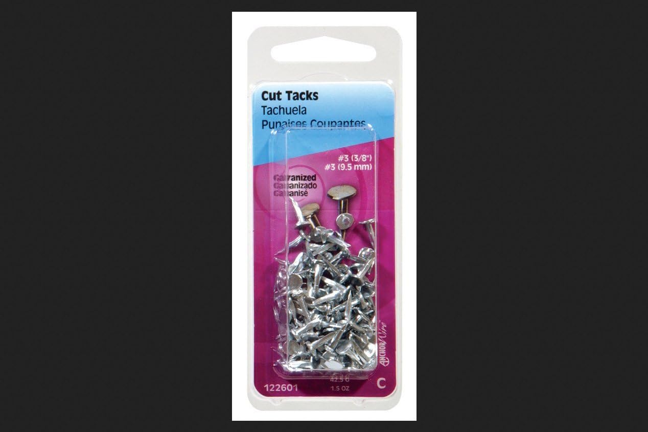 Hillman No. 8 x 9/16 in. Galvanized Silver Steel Cut Tacks, 1.75 pk