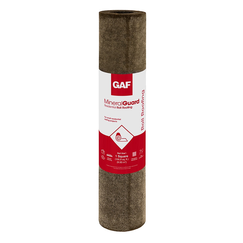 GAF MineralGuard White Residential Roll Roofing, 3.28-ft W x 32.58-ft L, 100-sq ft Coverage