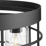 Progress Lighting Burgess 4-Light Matte Black Craftsman Chandelier
