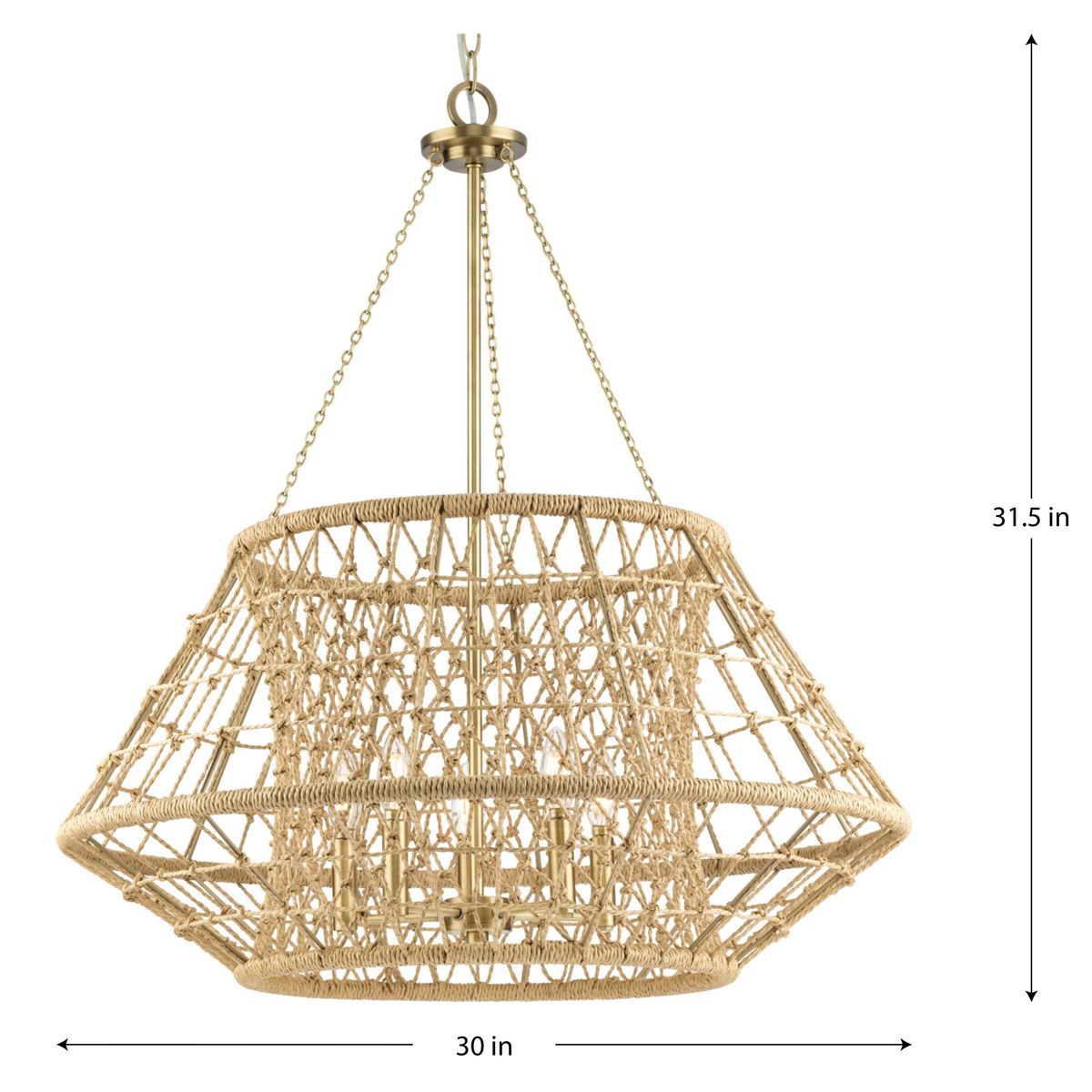 Progress Lighting Laila 5-Light Coastal Chandelier