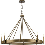 Progress Lighting Breckenridge 8-Light Bronze Farmhouse Chandelier