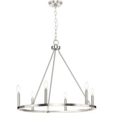 Progress Lighting Gilliam 6-Light Brushed Nickel Farmhouse Chandelier