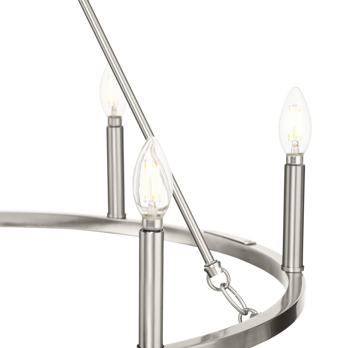 Progress Lighting Gilliam 6-Light Brushed Nickel Farmhouse Chandelier