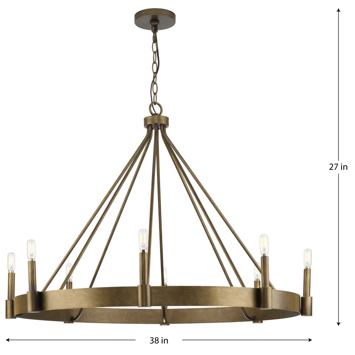 Progress Lighting Breckenridge 8-Light Bronze Farmhouse Chandelier