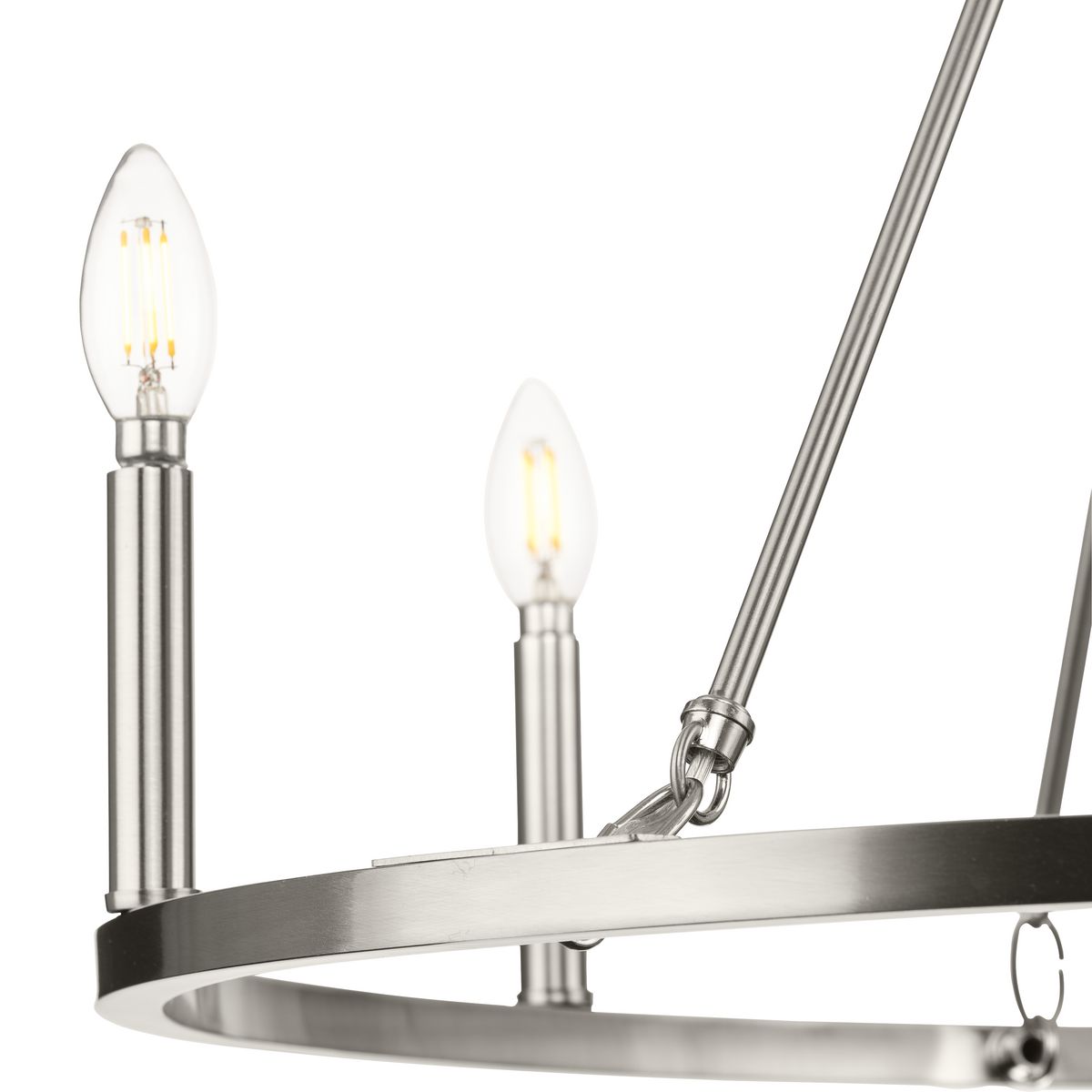 Progress Lighting Gilliam 6-Light Brushed Nickel Farmhouse Chandelier
