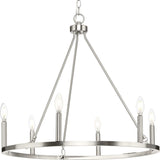 Progress Lighting Gilliam 6-Light Brushed Nickel Farmhouse Chandelier