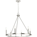 Progress Lighting Gilliam 6-Light Brushed Nickel Farmhouse Chandelier