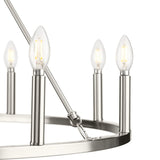 Progress Lighting Gilliam 9-Light Brushed Nickel Farmhouse Chandelier