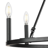 Progress Lighting Gilliam 6-Light Matte Black Farmhouse Chandelier