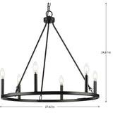 Progress Lighting Gilliam 6-Light Matte Black Farmhouse Chandelier