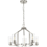Progress Lighting Goodwin 5-Light Brushed Nickel Farmhouse Chandelier