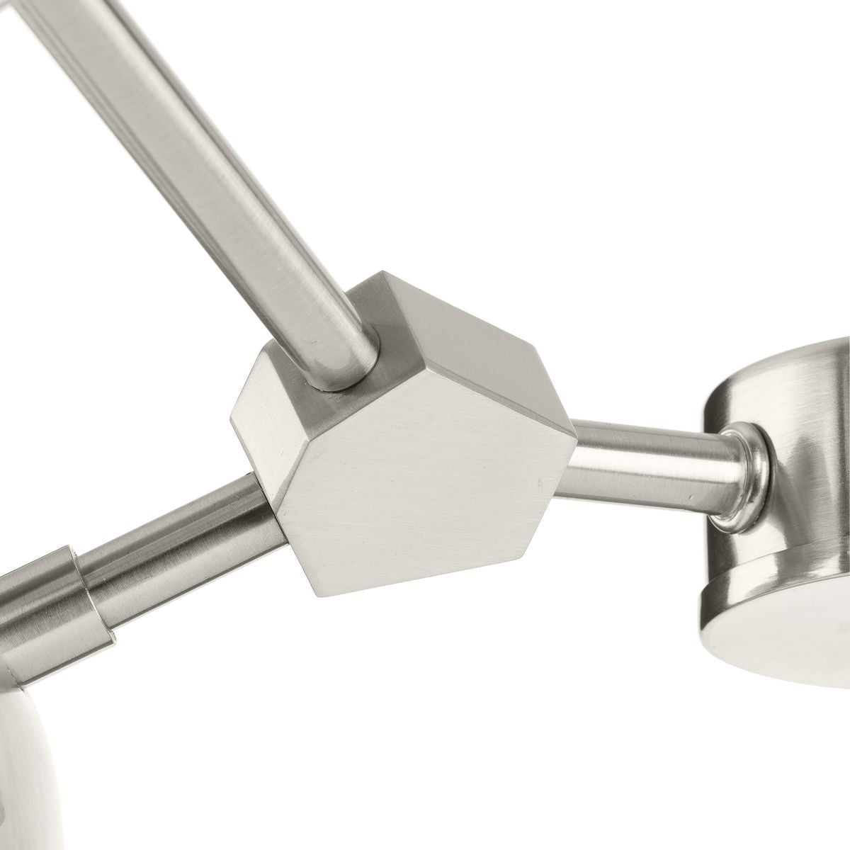 Progress Lighting Haas 4-Light Brushed Nickel Mid-century Chandelier