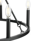 Progress Lighting Gilliam 6-Light Matte Black Farmhouse Chandelier
