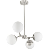 Progress Lighting Haas 4-Light Brushed Nickel Mid-century Chandelier