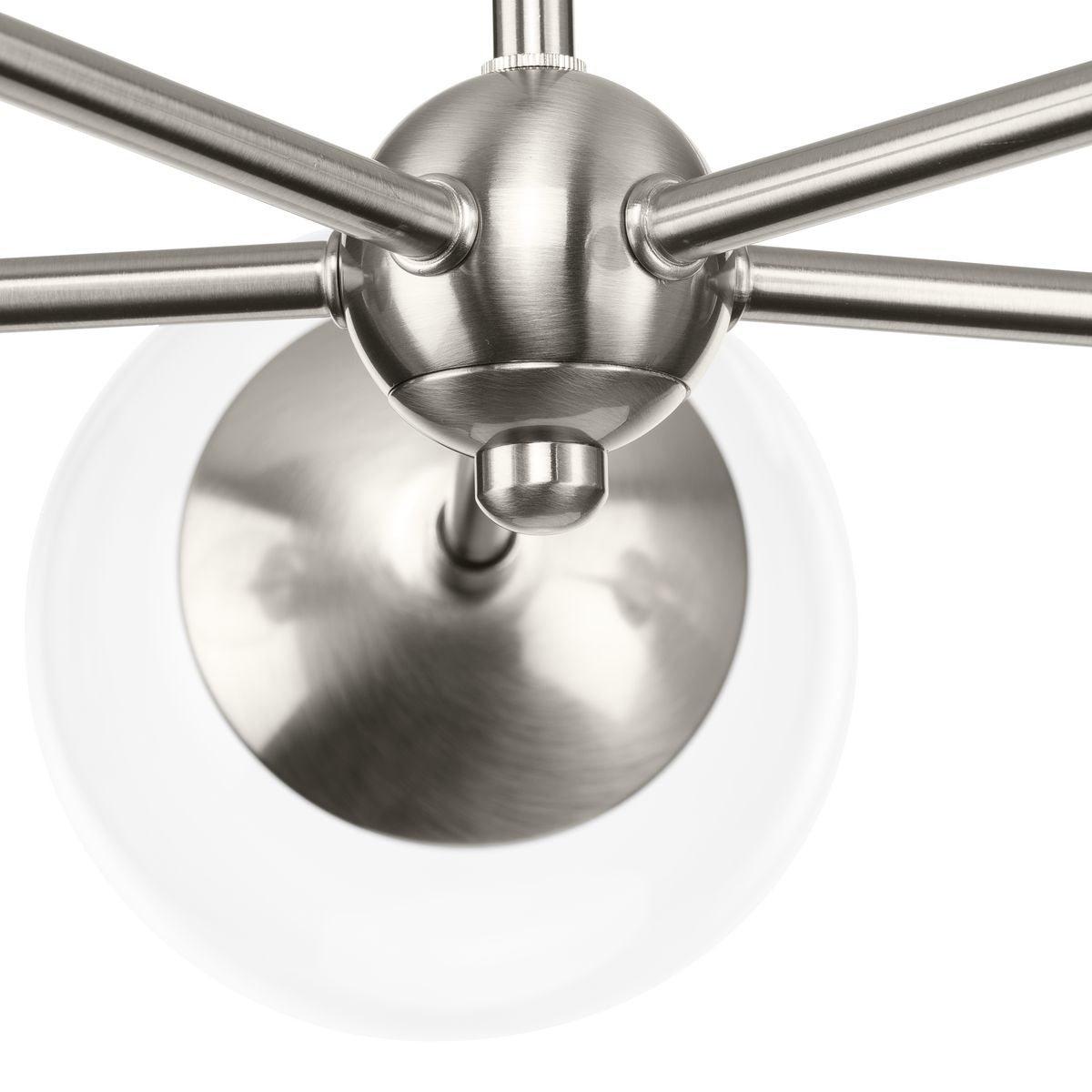 Progress Lighting Atwell 5-Light Brushed Nickel Mid-century Chandelier