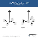 Progress Lighting Haas 4-Light Brushed Nickel Mid-century Chandelier