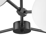 Progress Lighting Haas 6-Light Matte Black Mid-century Chandelier