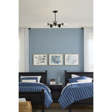 Progress Lighting Atwell 5-Light Matte Black Mid-century Chandelier