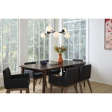 Progress Lighting Haas 6-Light Matte Black Mid-century Chandelier
