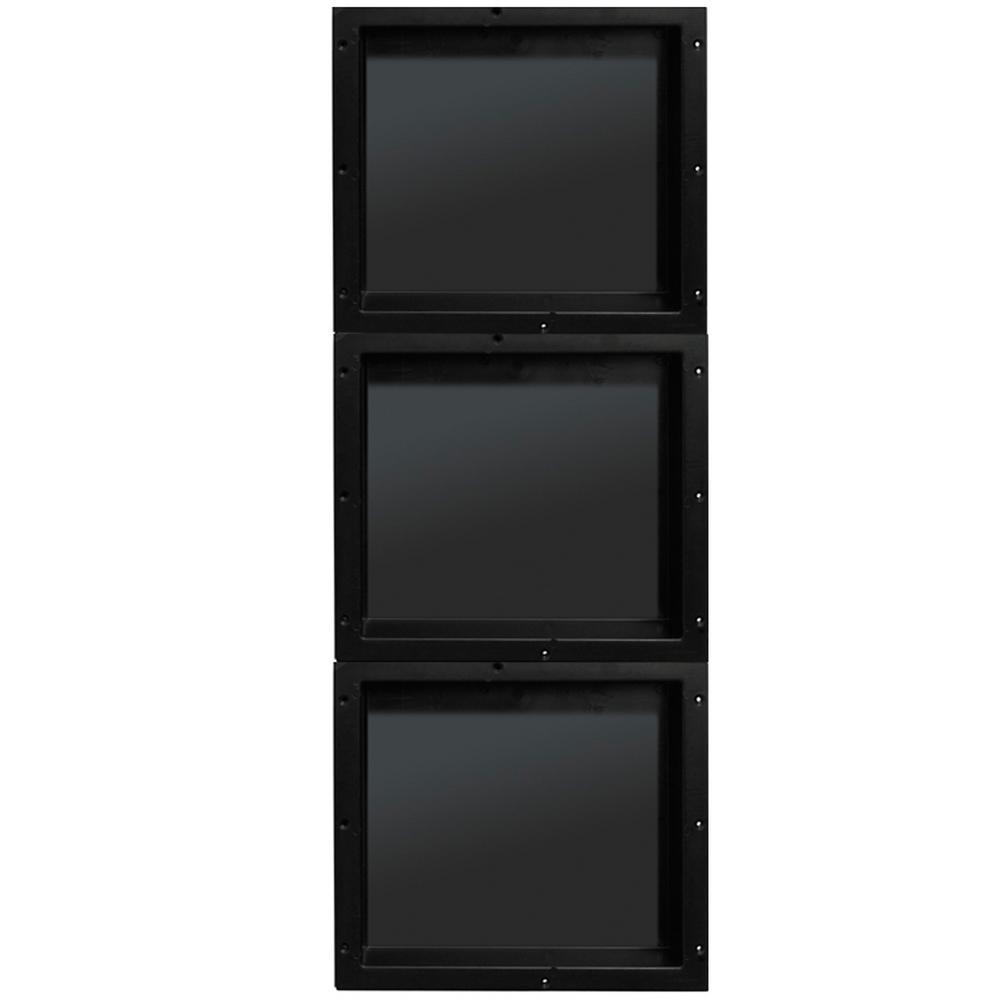 Redi Niche 16 in. x 42 in. Triple Shower Niche Set in Black - Super Arbor