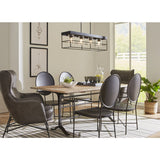 Progress Lighting Burgess 4-Light Matte Black Farmhouse Clear Glass Linear Large Hanging Kitchen Island Light