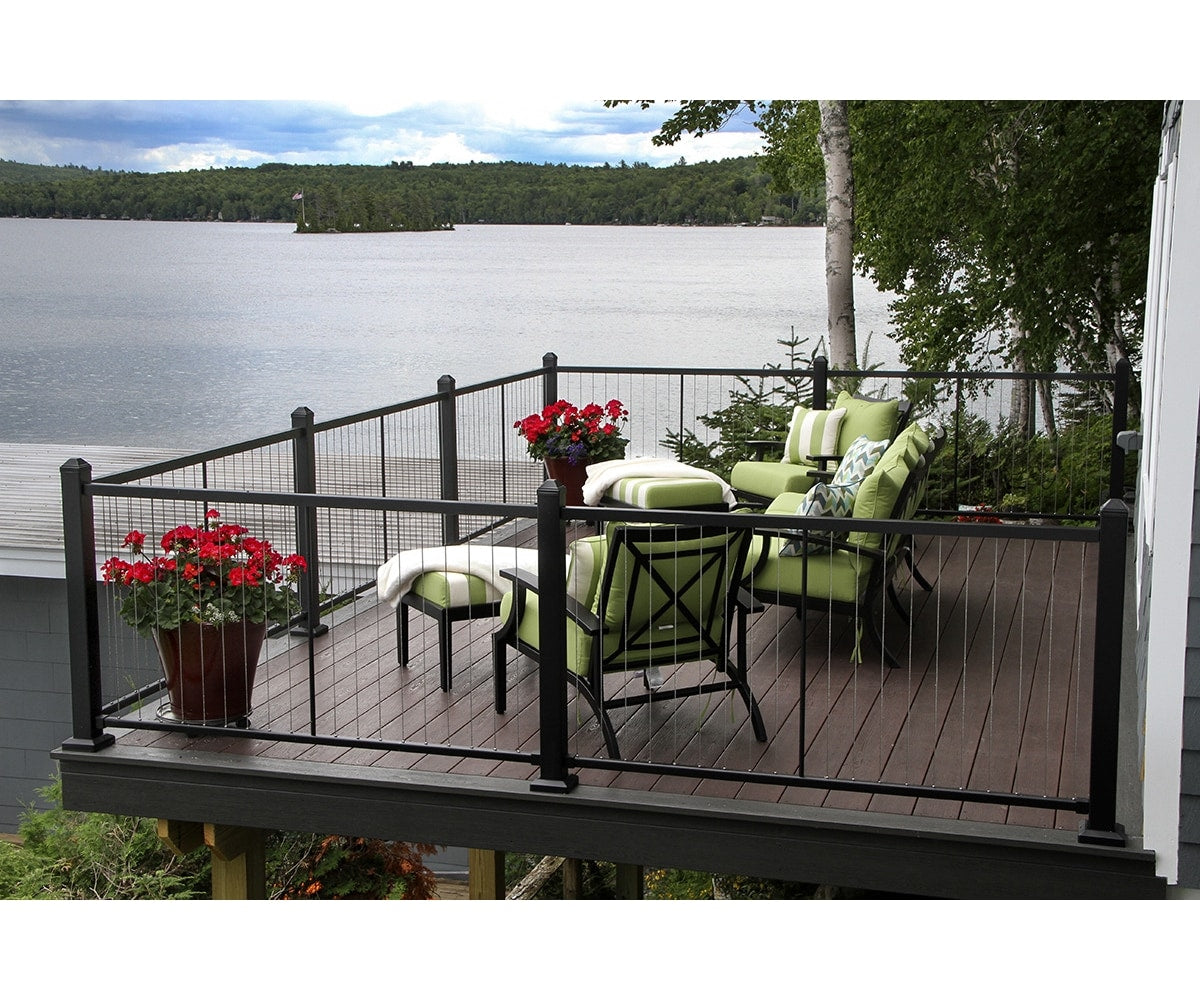 Fortress Building Products 8-ft x 34-in Black Steel Deck Cable Rail Kit