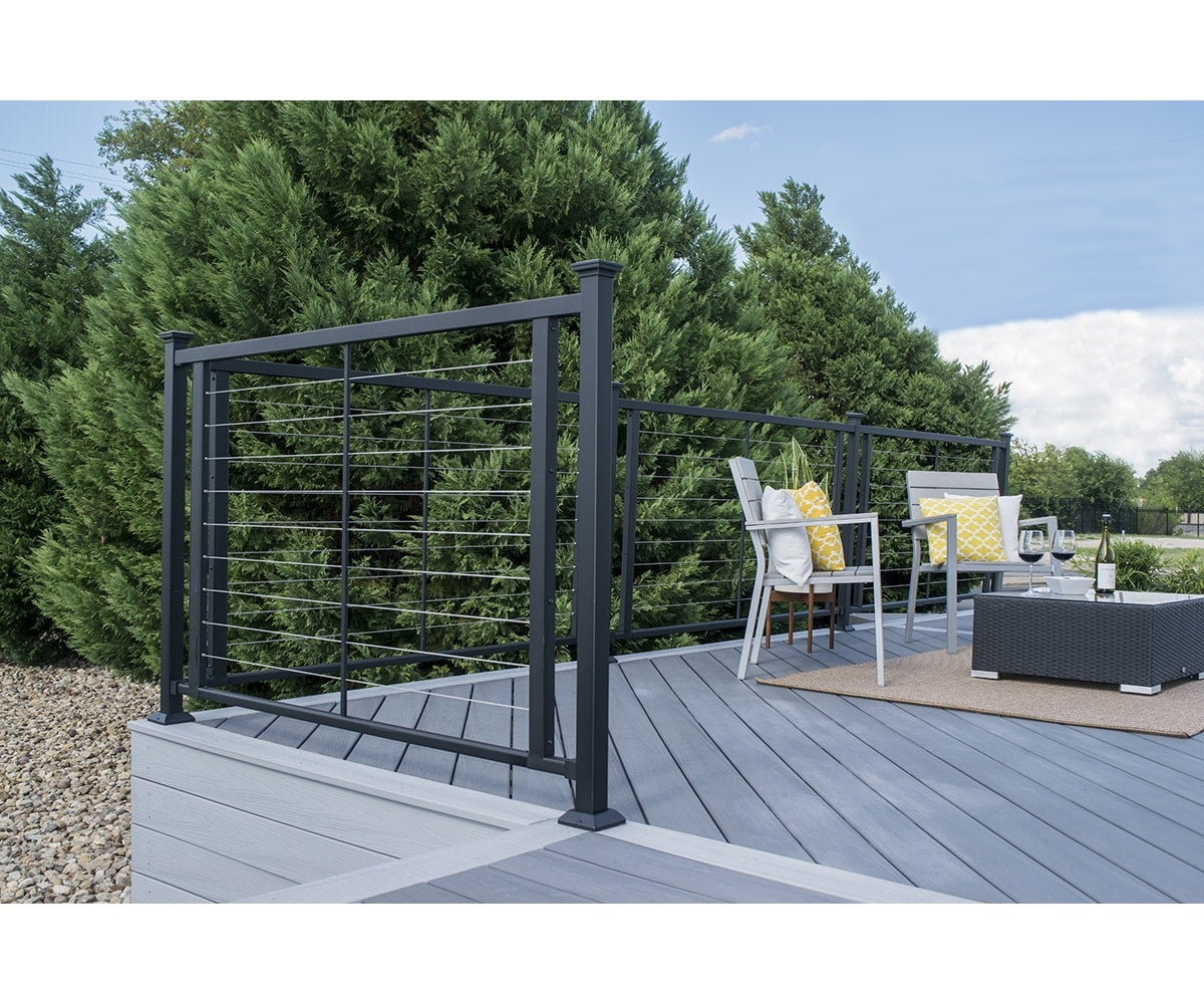 Fortress Building Products 12-ft x 40-in Black Steel Deck Cable Rail Kit