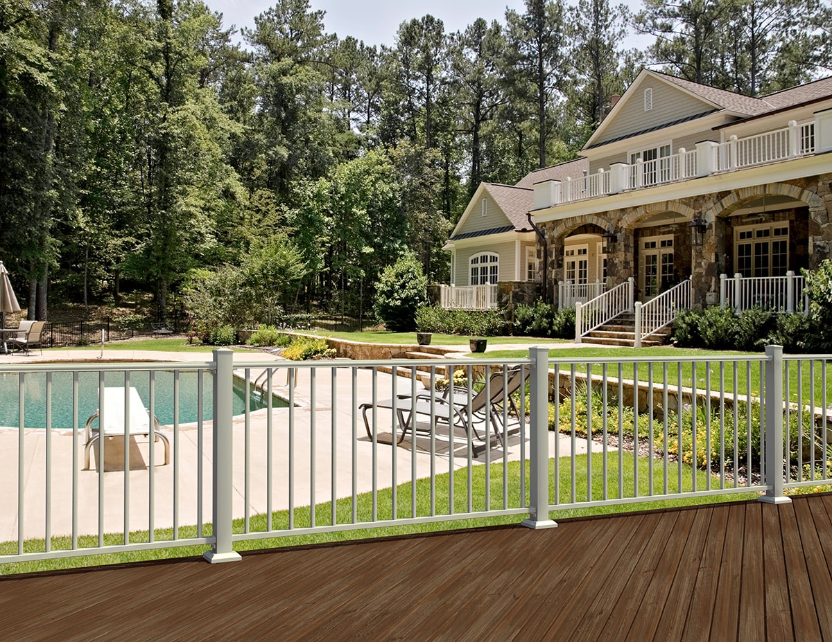 Fortress Building Products 8-ft x 34-in White Aluminum Deck Rail Kit