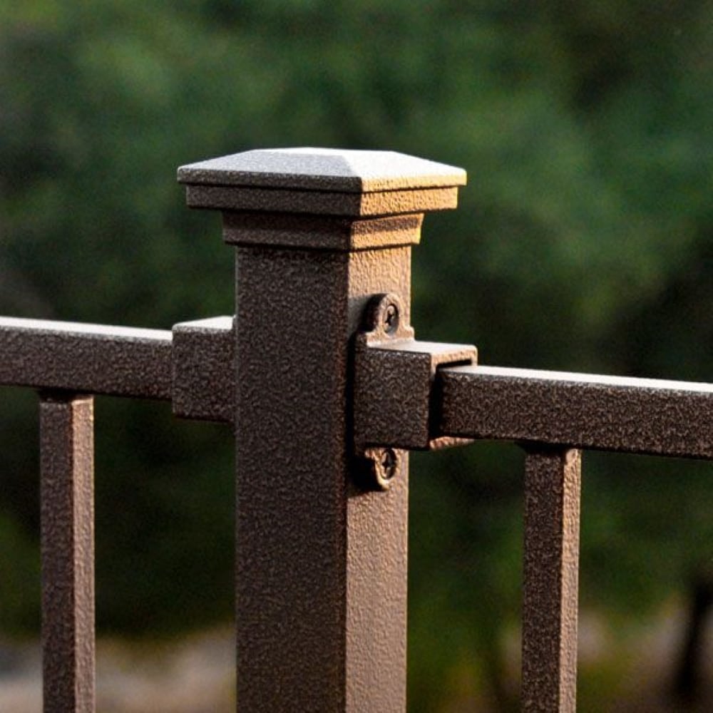 Fortress Building Products 18-ft x 34-in Antique Bronze Steel Deck Rail Kit