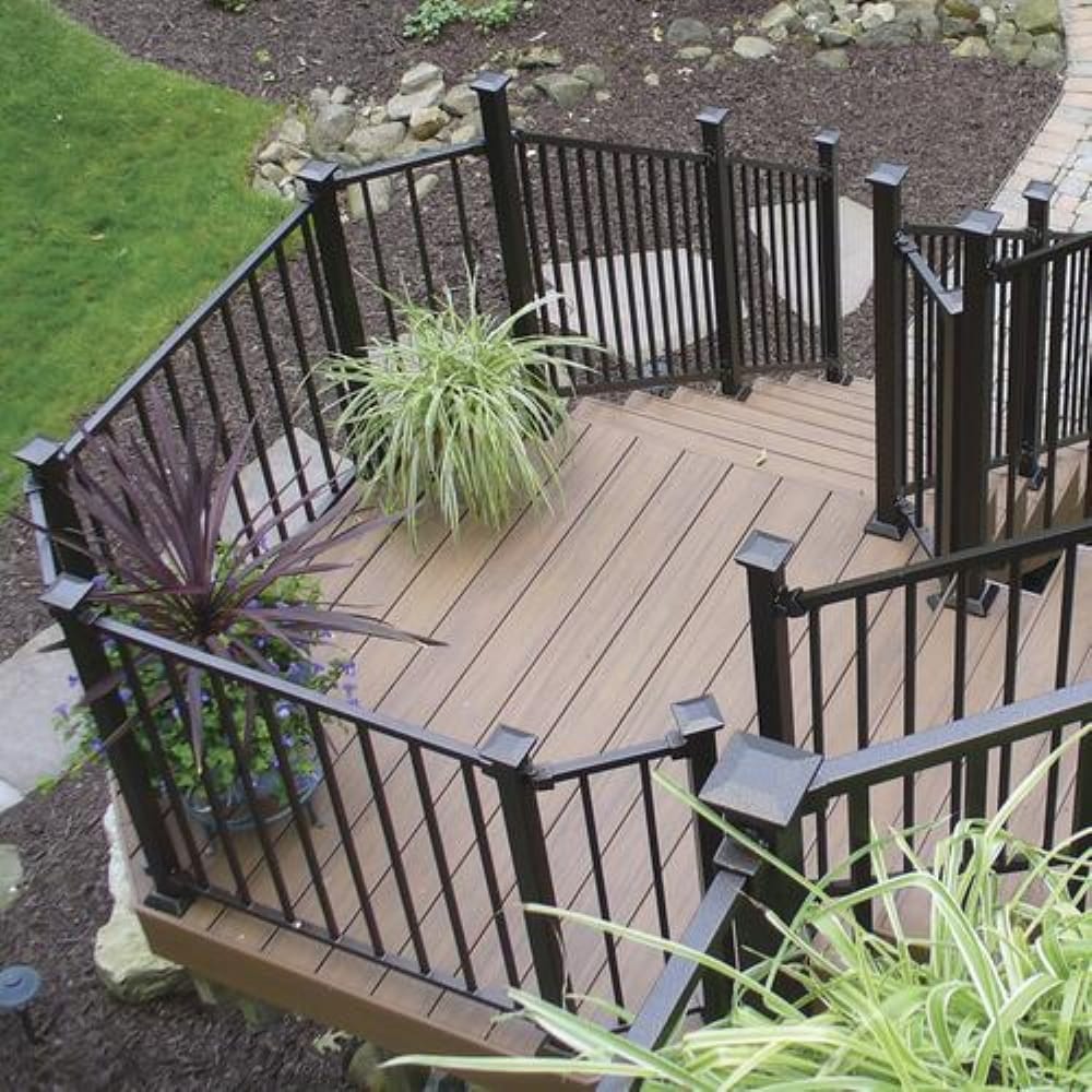 Fortress Building Products 24-ft x 40-in Antique Bronze Steel Deck Rail Kit