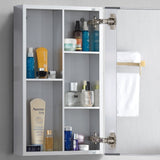 allen + roth Maximum Storage 15-in x 24-in Fog Free Surface Mount Silver Mirrored Soft Close Medicine Cabinet